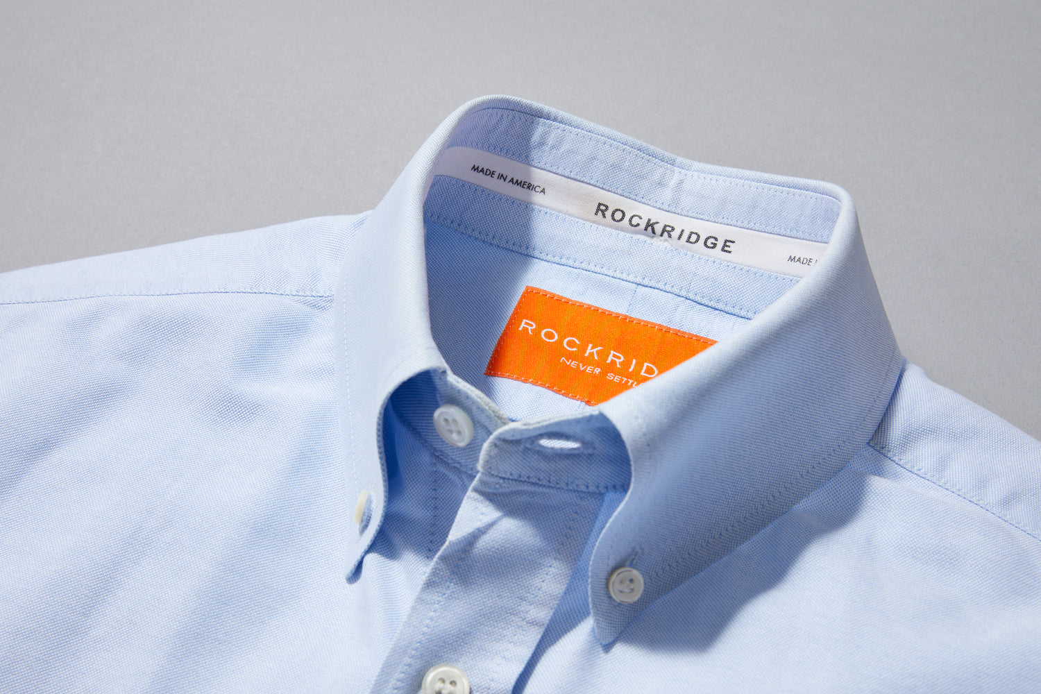 Oxford button down shirt detail