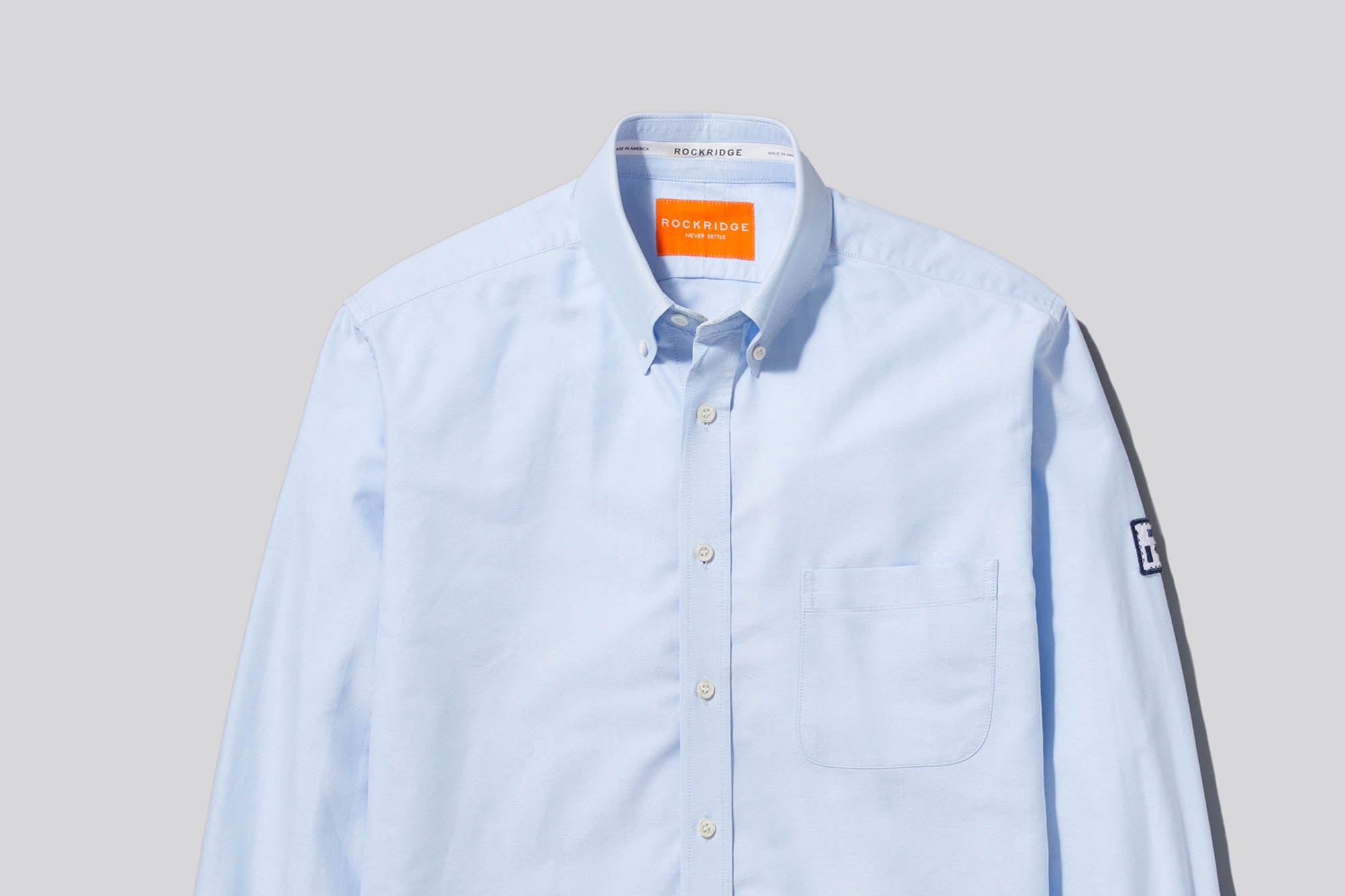 blue Oxford button down shirt