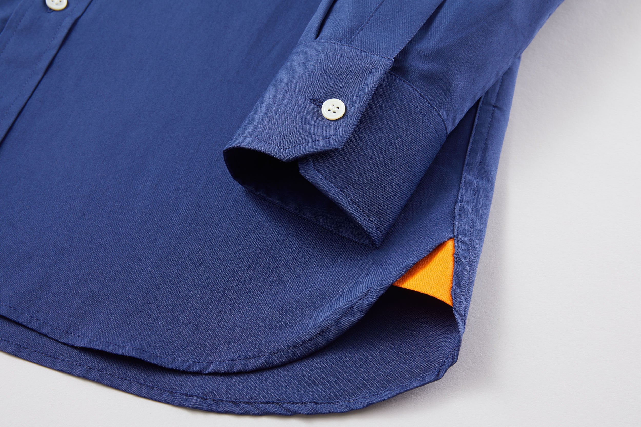 navy button down shirt detail