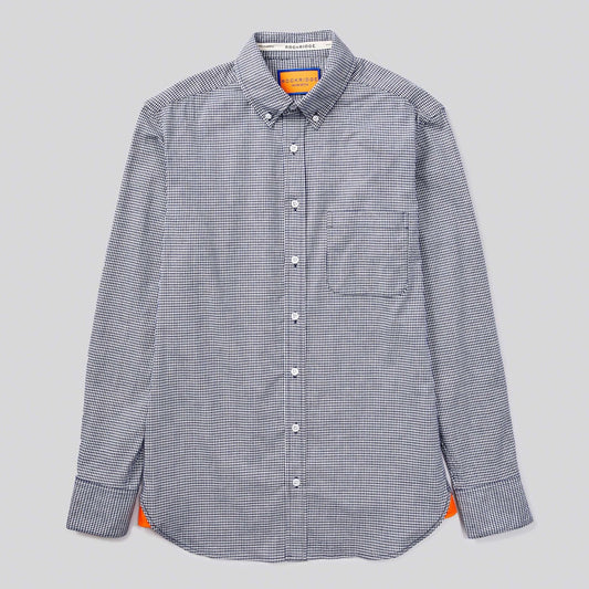 micro gingham button down shirt